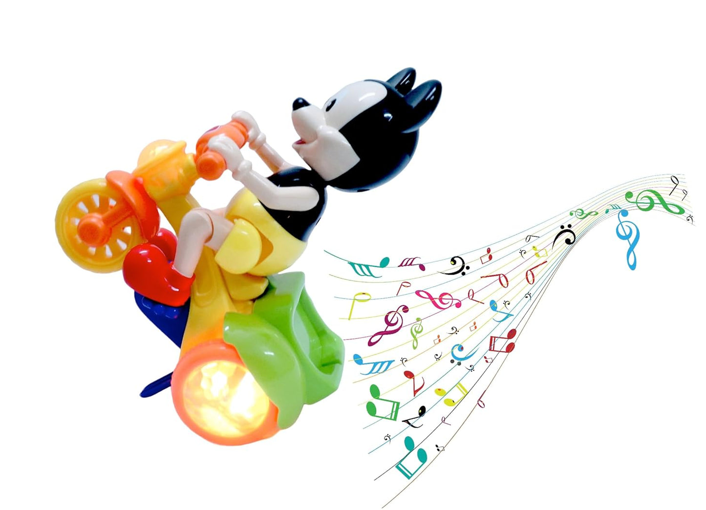 Micky Mouse Rats Riding Bicycles Musical Toy for Kids with Flashing Lights