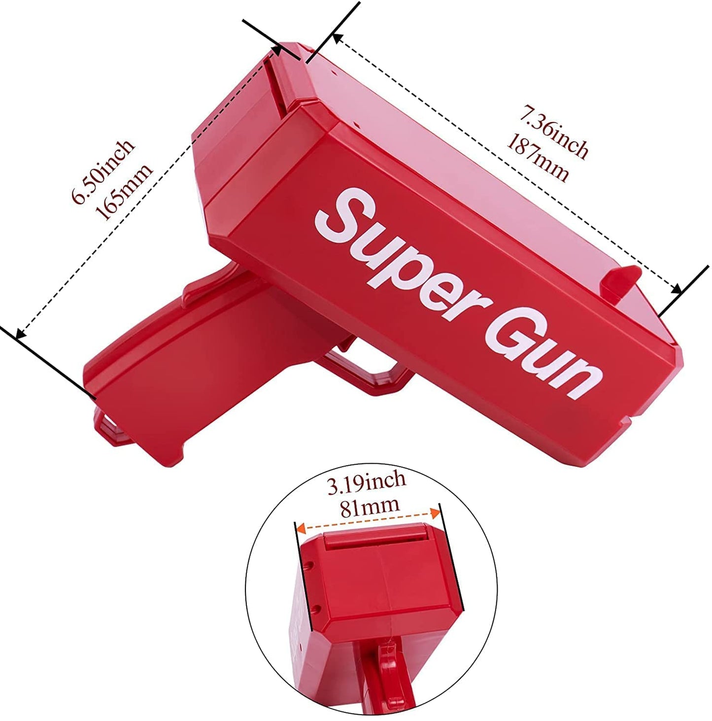 Super Cash Cannon Money Guns Special Day Spary Cash Money Gun for Parties with Dollars