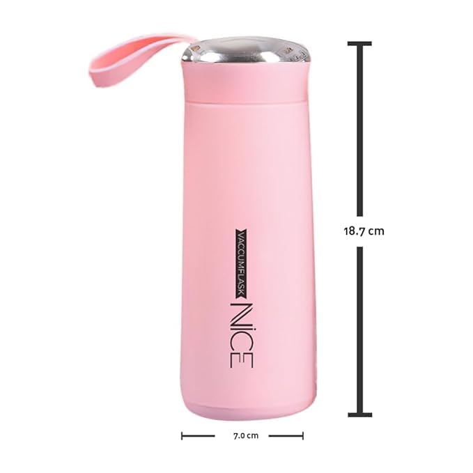 Nice Premium Glass & Plastic Water Bottle - 400ml