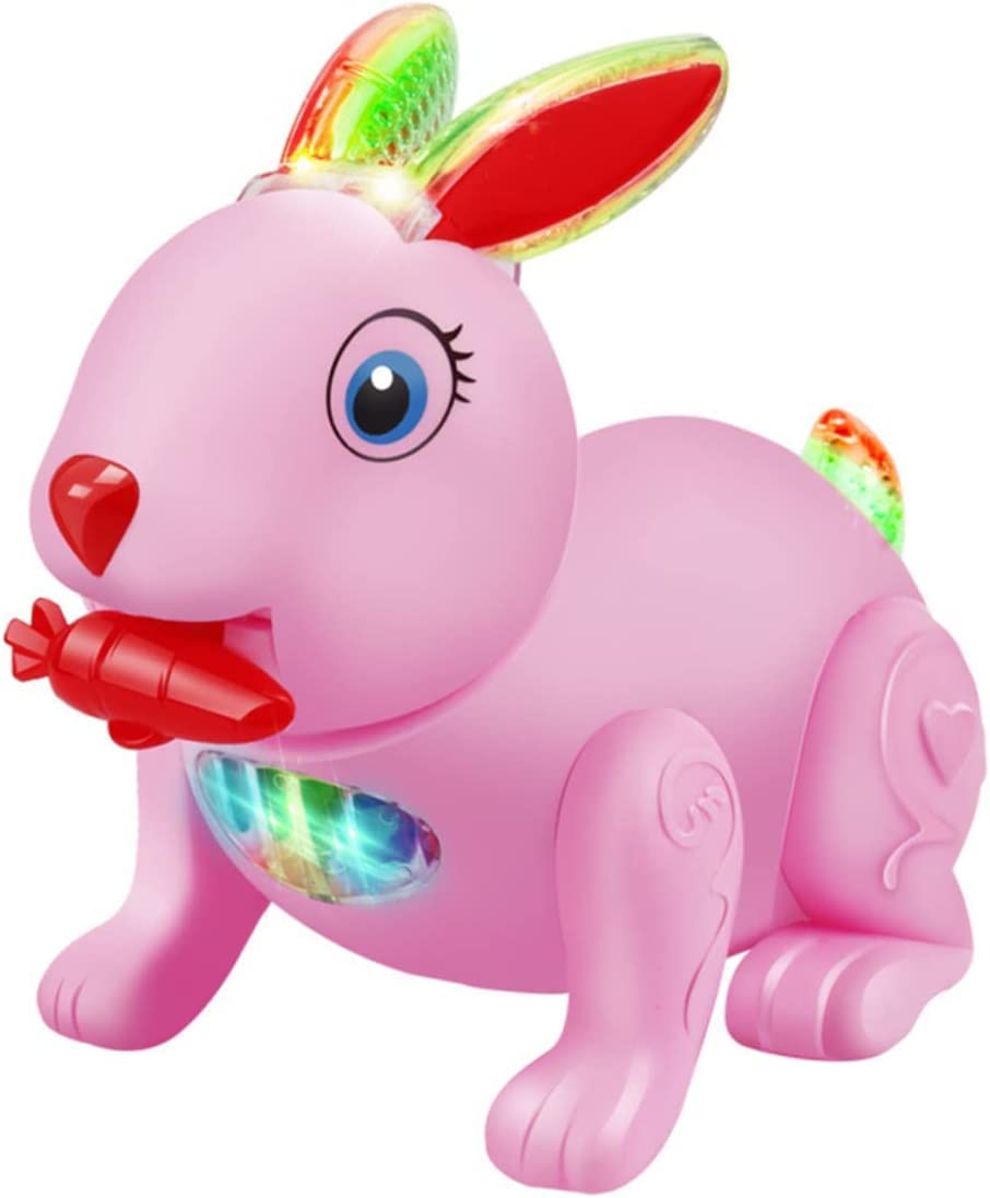 Cute Rabbit Little Bunny with Carrot Jumping Around Musical Toy