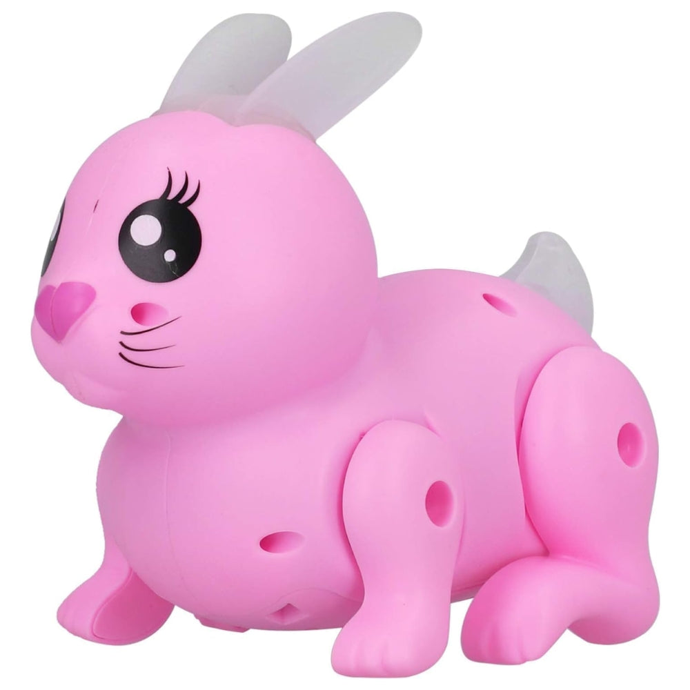 Jumping Hopping Electronic Interactive Rabbit Toy for Kids, Action Walking, 5D Light & Sound Cute Colorful Swing Ears & Tail Musical Bunny for 3+ Years Kids.