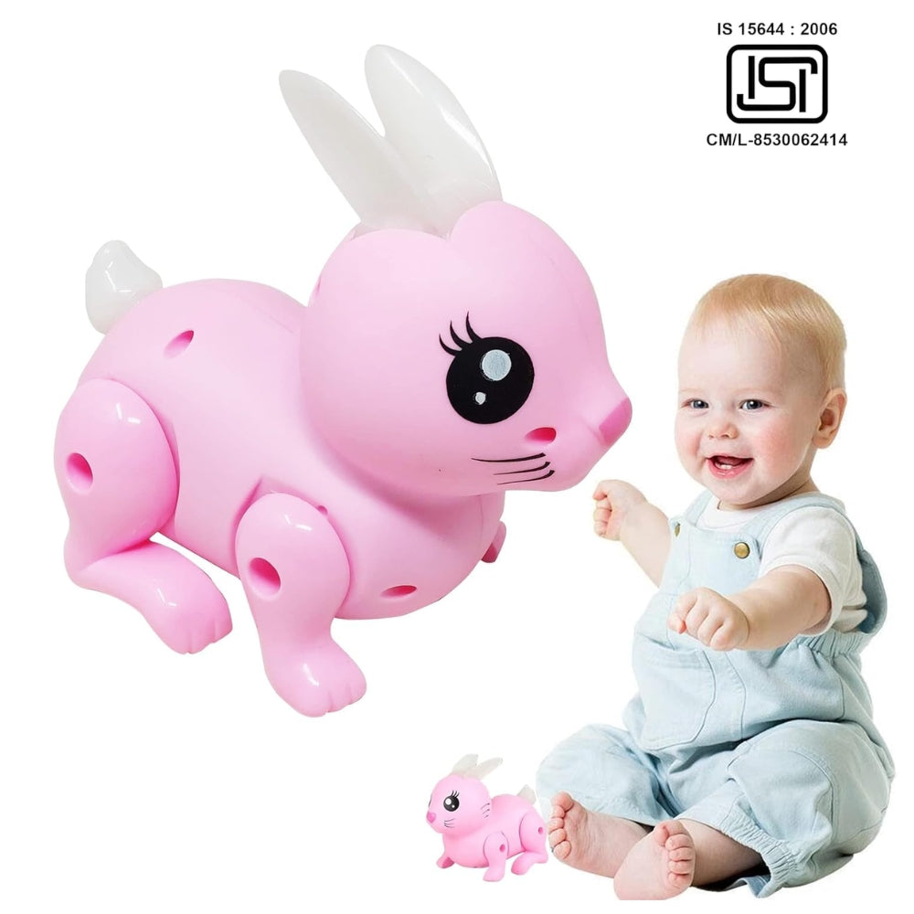 Jumping Hopping Electronic Interactive Rabbit Toy for Kids, Action Walking, 5D Light & Sound Cute Colorful Swing Ears & Tail Musical Bunny for 3+ Years Kids.