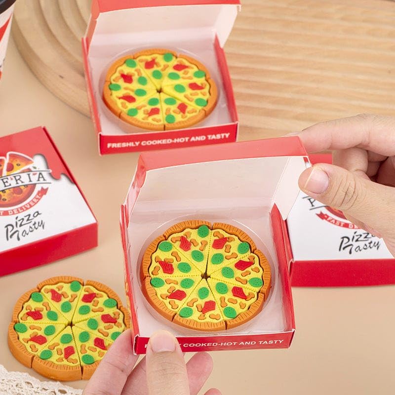 3D Pizza 7 Slice Eraser for Kids