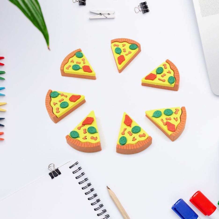 3D Pizza 7 Slice Eraser for Kids