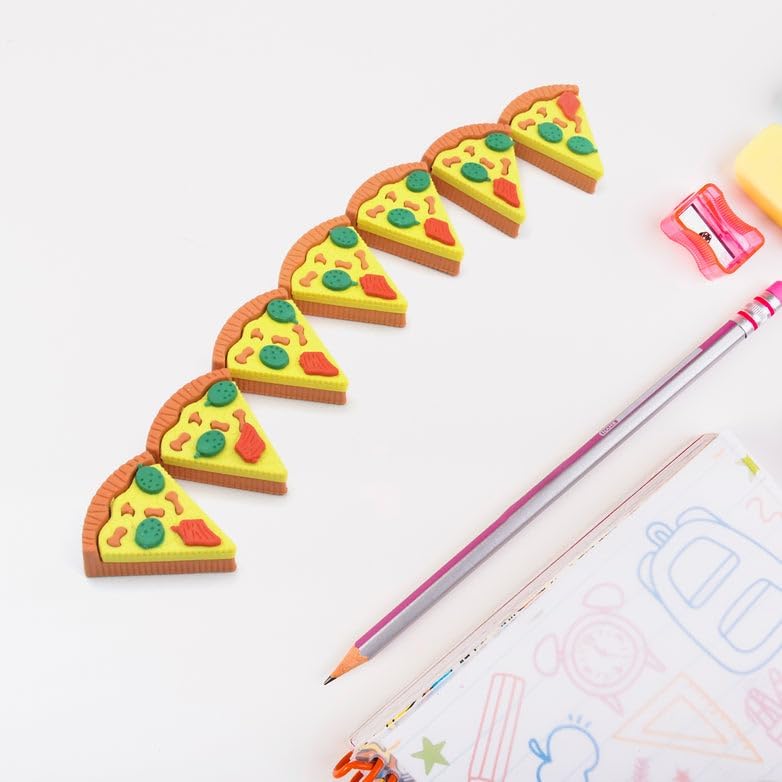 3D Pizza 7 Slice Eraser for Kids