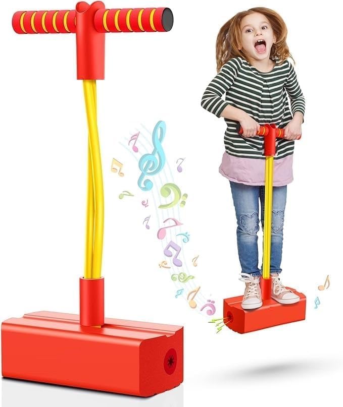 Pogo Stick Outdoor Toy with Foam Pogo Jumper & Sound for Kids