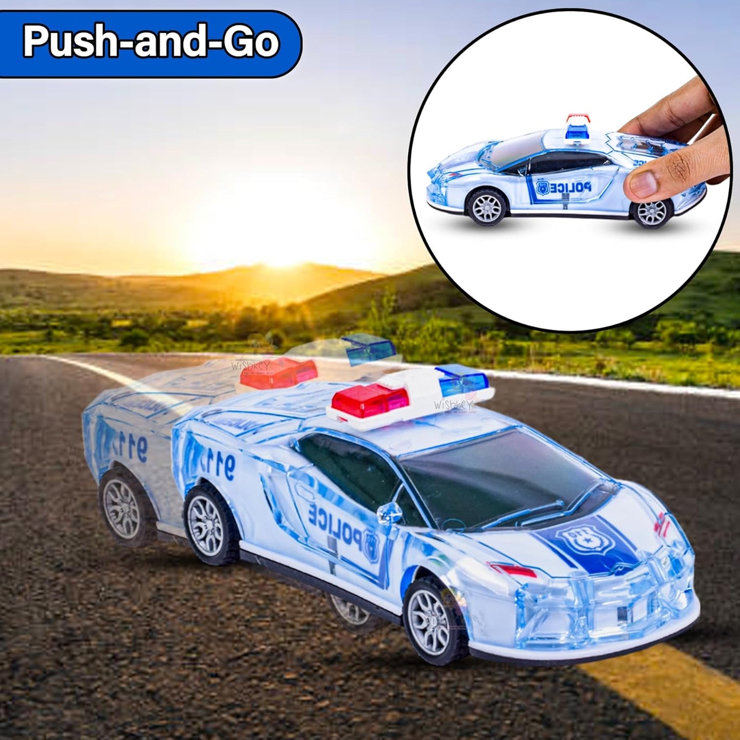 City Guard Push and Go Police Car Toy for Kids