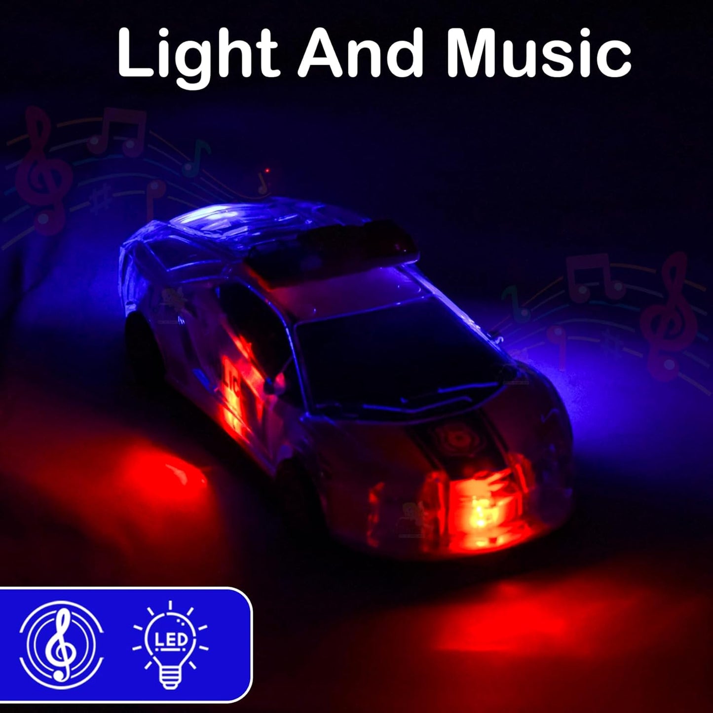City Guard Push and Go Police Car Toy for Kids