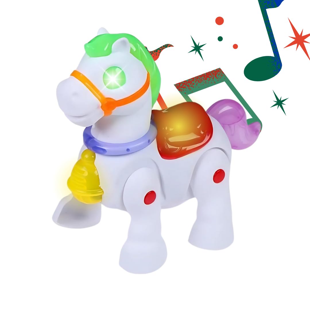 Walking Pony Horse Toy for Kids – Musical & Light-Up Battery-Operated Toy