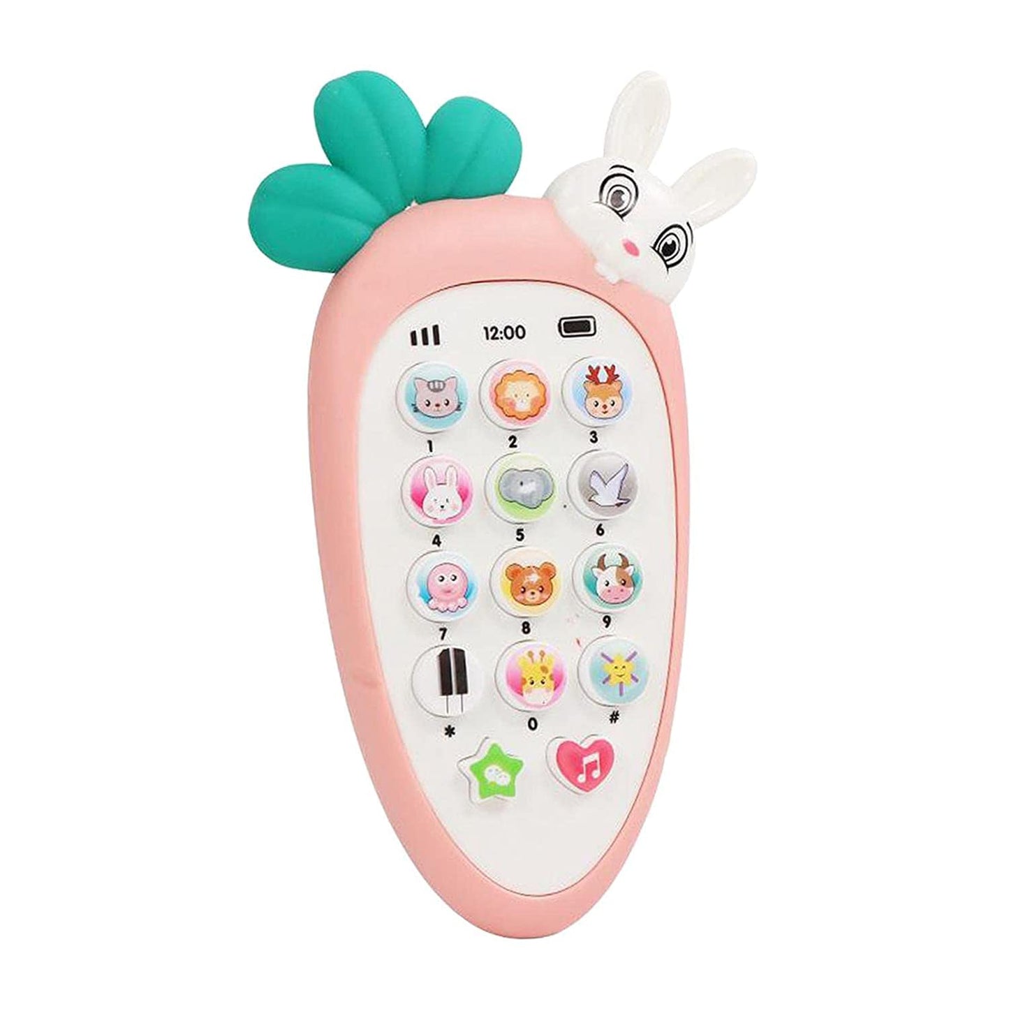 Radish Style Cute Rabbit Face Pretend Play Cell Phone Mobile Toy for Kids