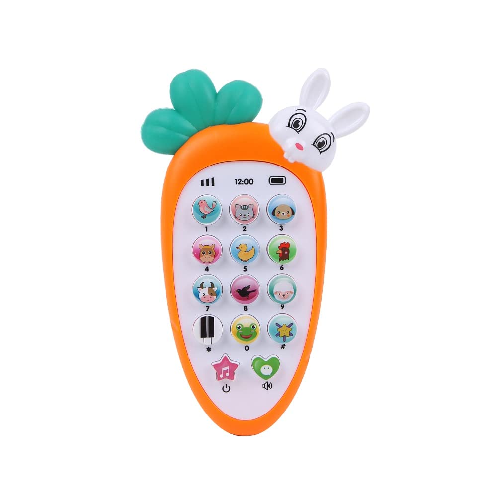 Radish Style Cute Rabbit Face Pretend Play Cell Phone Mobile Toy for Kids