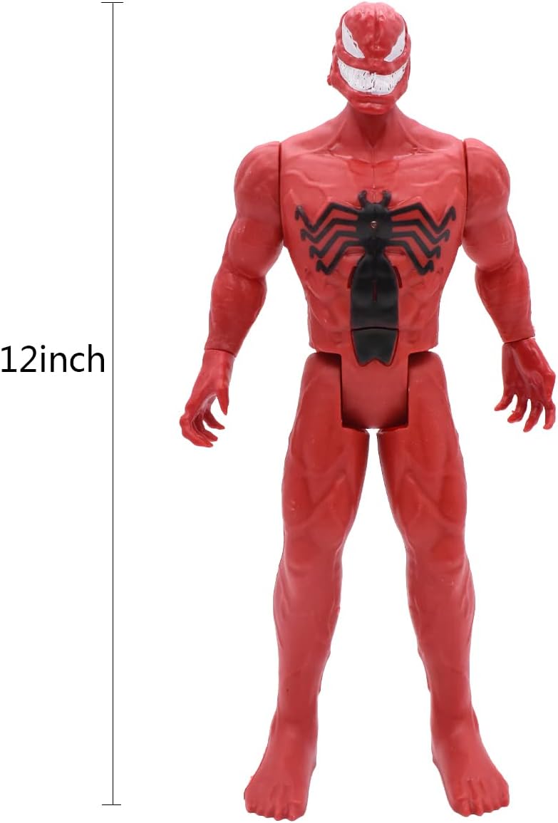 Union Legend Titan Hero Series 12-Inch Red Venom Carnage Action Figure Toy with Lights