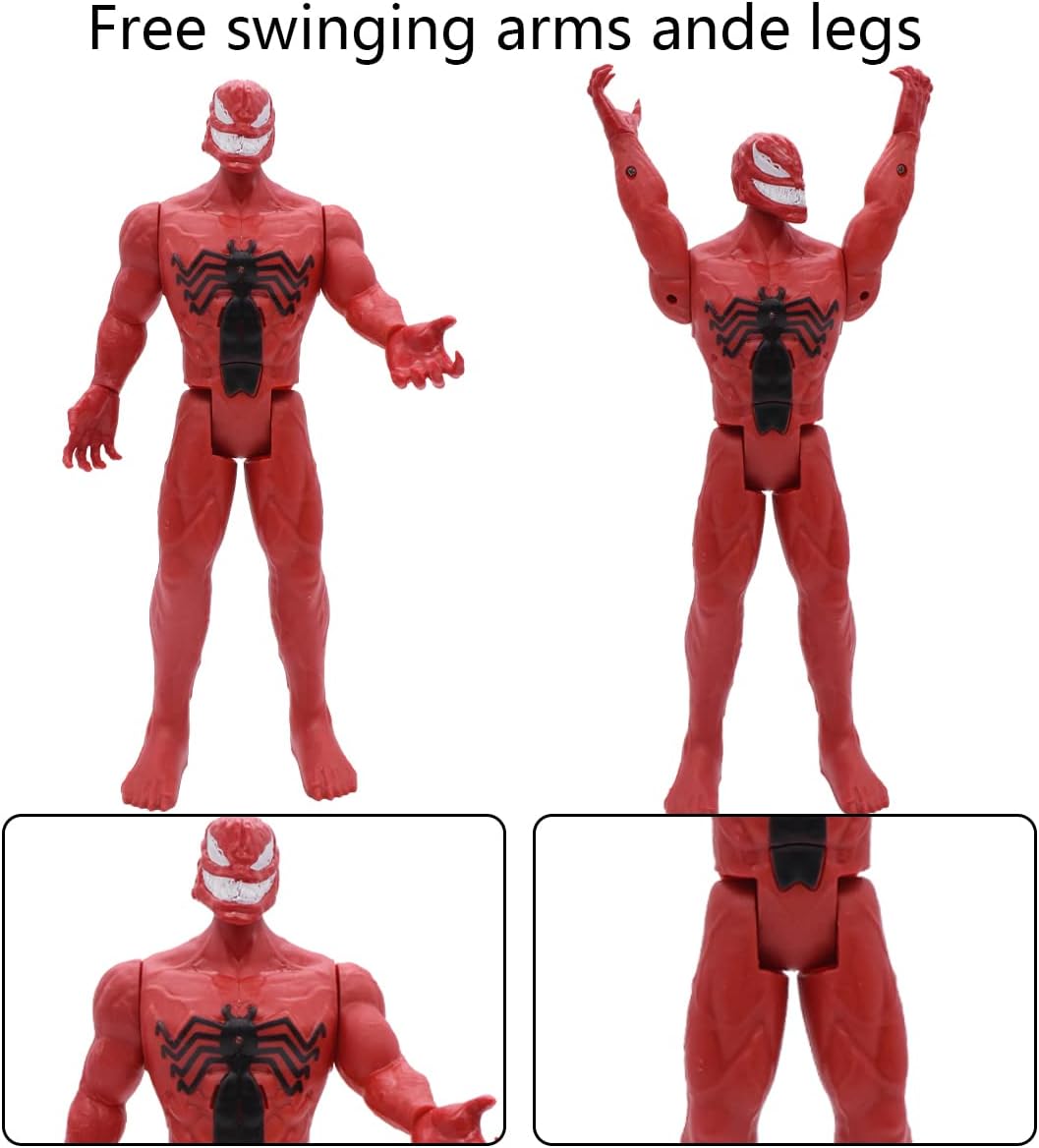 Union Legend Titan Hero Series 12-Inch Red Venom Carnage Action Figure Toy with Lights