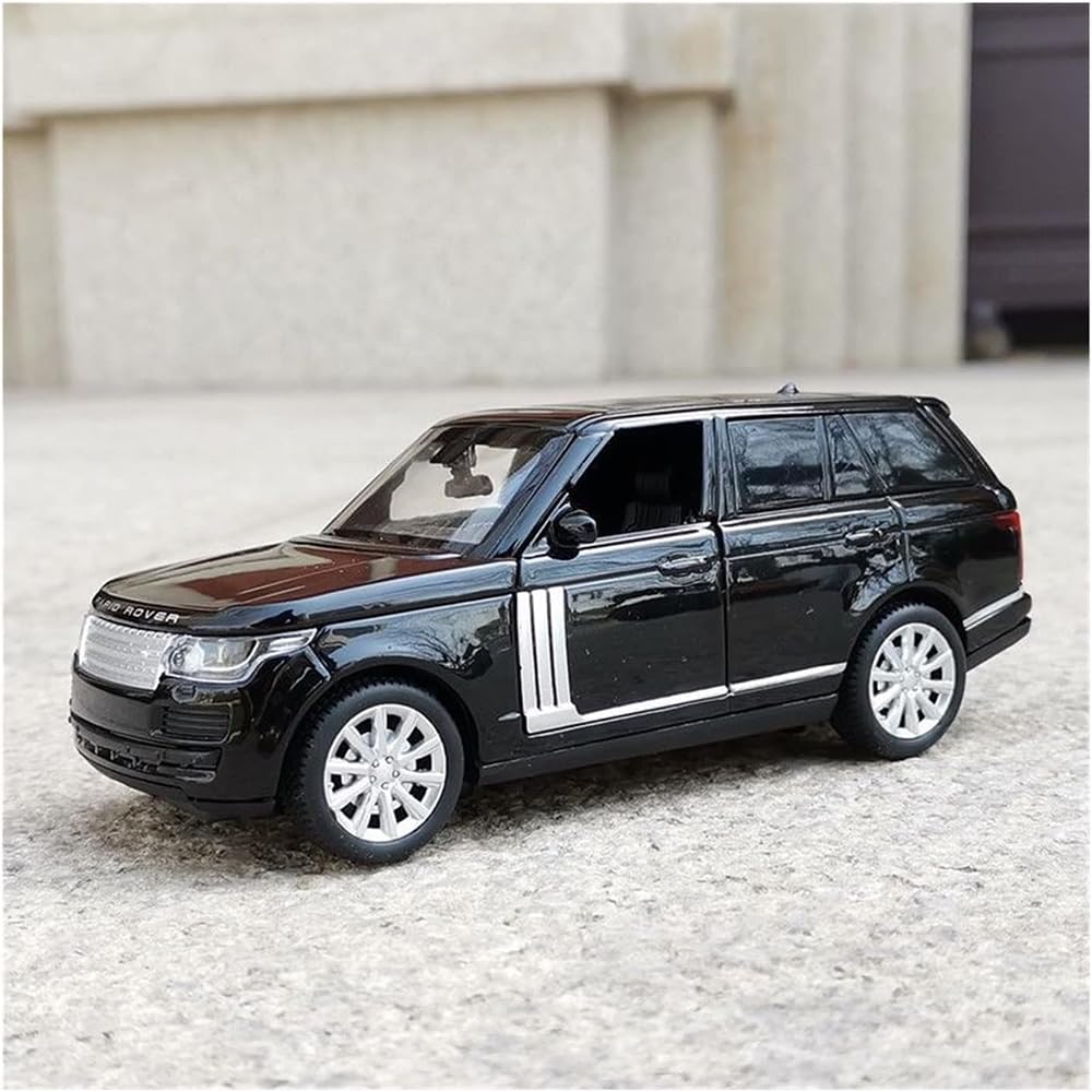 Diecast Metal Car 1:32 Range Rover Die Cast Metal Toy Car Model Car Light Sound Pullback Openable Door Car For Kids Truck Cars