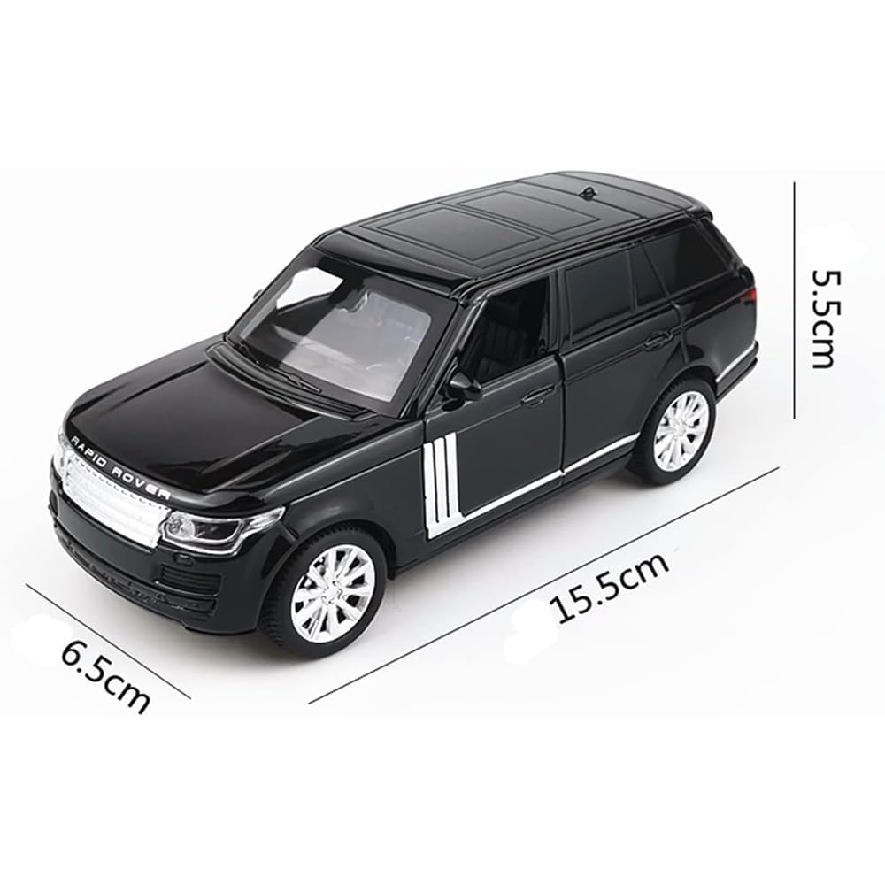 Diecast Metal Car 1:32 Range Rover Die Cast Metal Toy Car Model Car Light Sound Pullback Openable Door Car For Kids Truck Cars