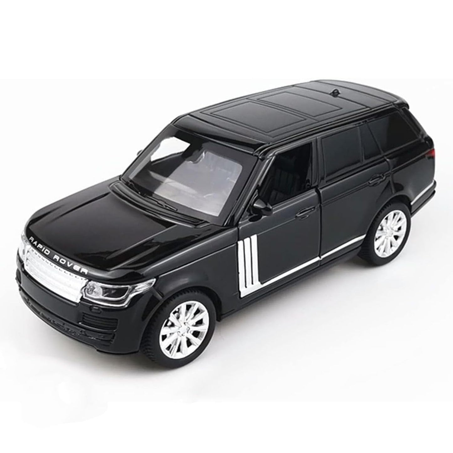 Diecast Metal Car 1:32 Range Rover Die Cast Metal Toy Car Model Car Light Sound Pullback Openable Door Car For Kids Truck Cars