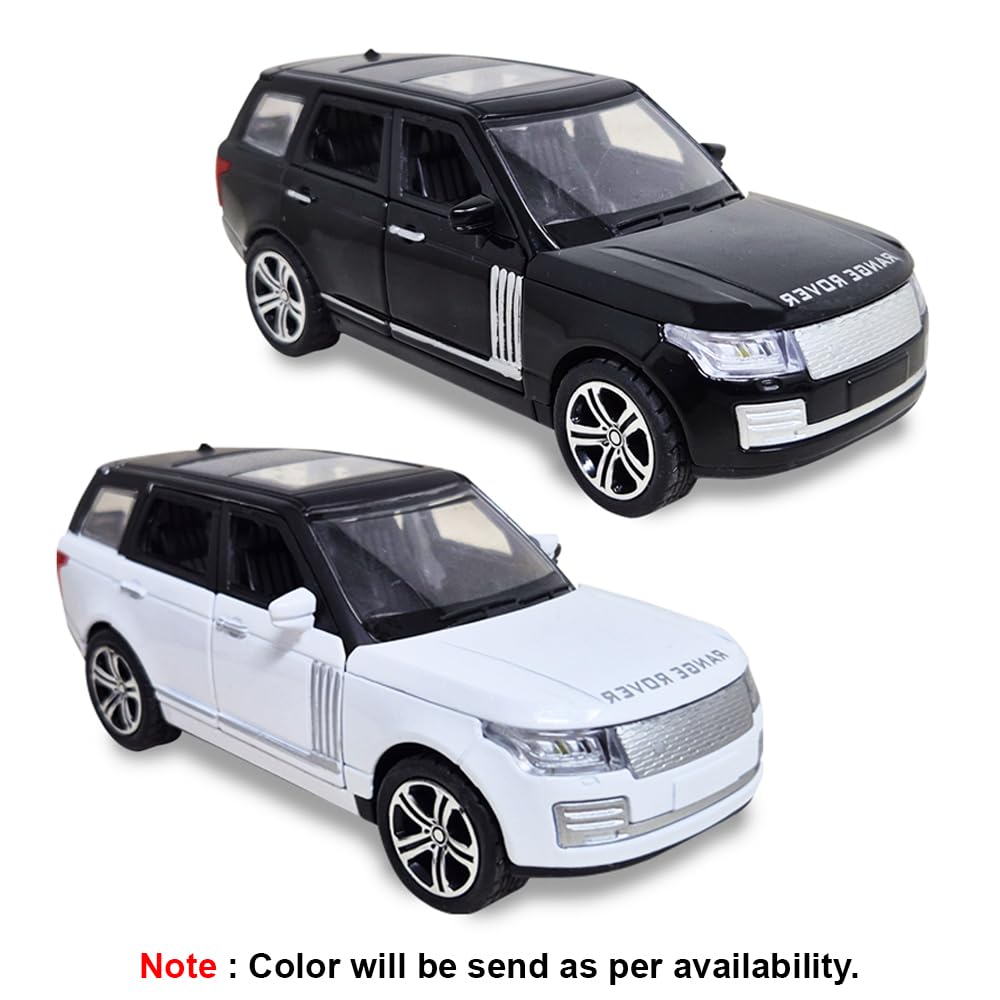 Diecast Metal Car 1:32 Range Rover Die Cast Metal Toy Car Model Car Light Sound Pullback Openable Door Car For Kids Truck Cars