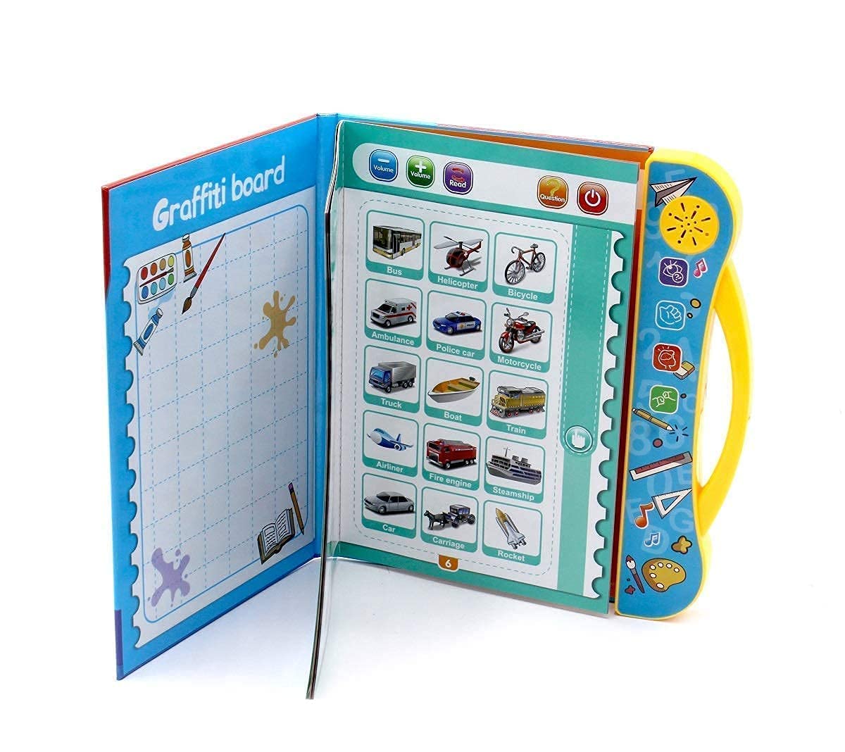 Intelligence Book Sound Book for Children, English Letters & Words Learning Study Book Fun Educational Toys