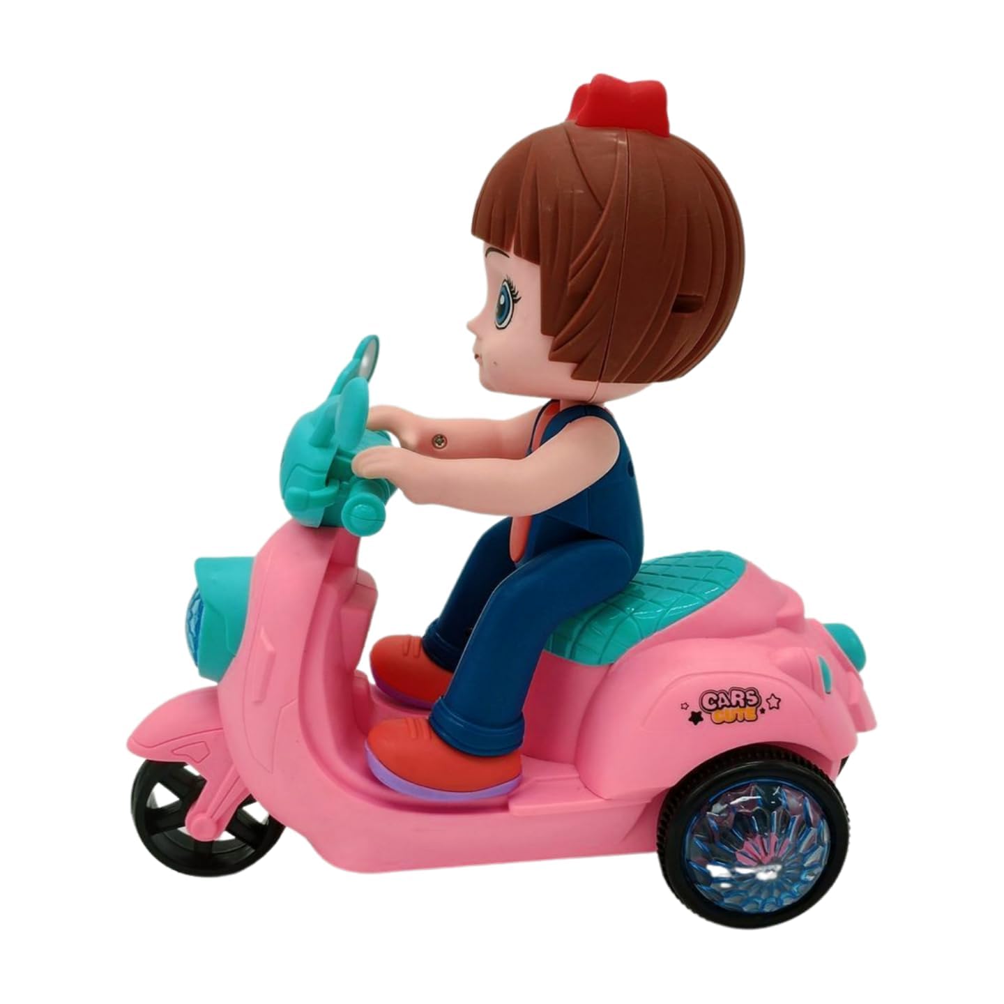 Stunt Scooter Girl Bump & Go 360 Degree Rotating Tricycle Scooter Motorcycle Toy