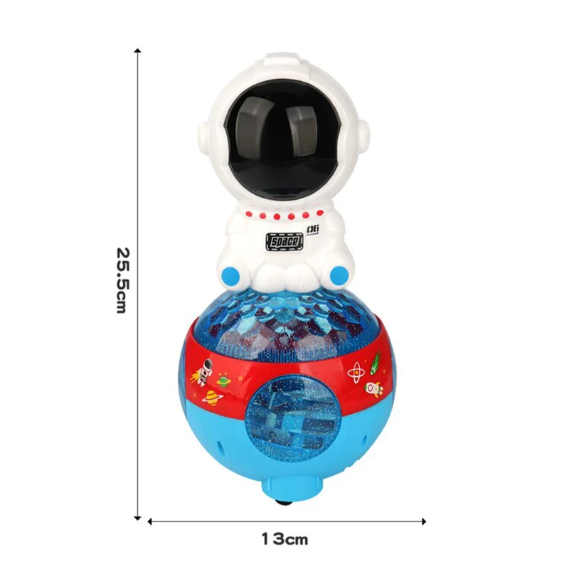 360 Degree Rotating Electronic Astronaut Space Robot Toy for Kids with Music & Light