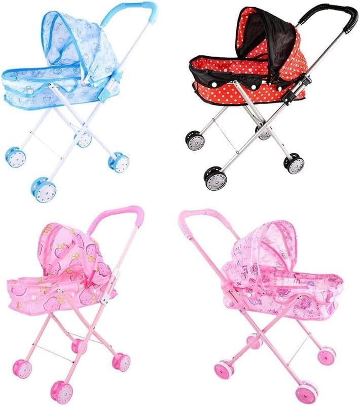 Real Moving Stroller Baby Girl Doll Toy Set for Kid