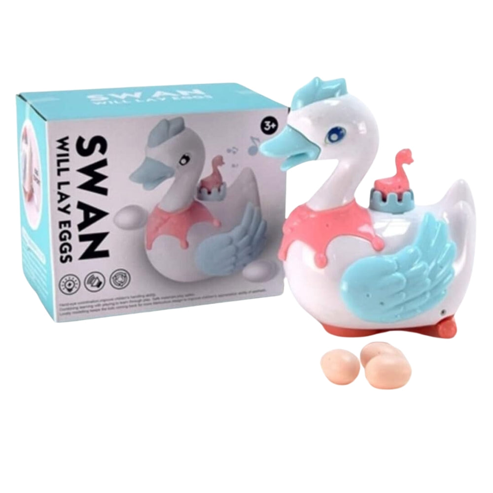 Ridhimani Swan Will Lay Eggs Toy | Walking Moving Swan Laying Eggs Toy with Light & Sound