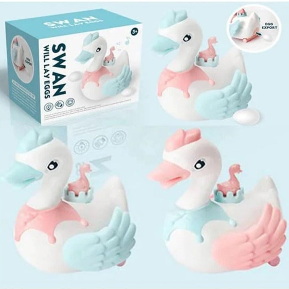 Ridhimani Swan Will Lay Eggs Toy | Walking Moving Swan Laying Eggs Toy with Light & Sound