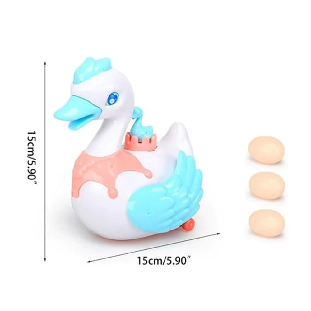 Ridhimani Swan Will Lay Eggs Toy | Walking Moving Swan Laying Eggs Toy with Light & Sound