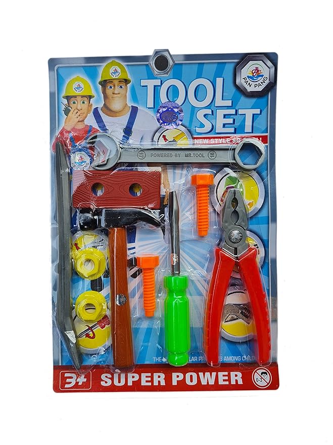 Engineer Workshop Pretend Construction Mechanics Toolbox Tool Kit for Kids