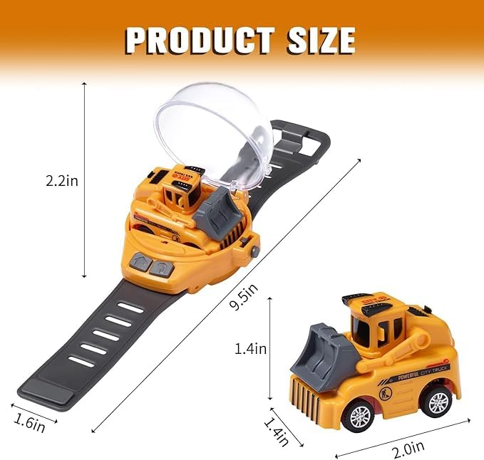 Mini Wrist Watch Remote Control Truck Bulldozer Toy for Kids
