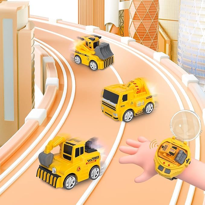 Mini Wrist Watch Remote Control Truck Bulldozer Toy for Kids