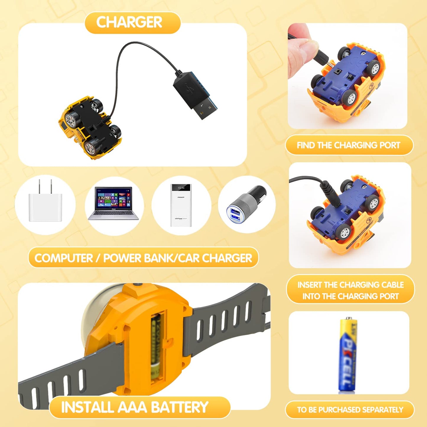 Mini Wrist Watch Remote Control Truck Bulldozer Toy for Kids