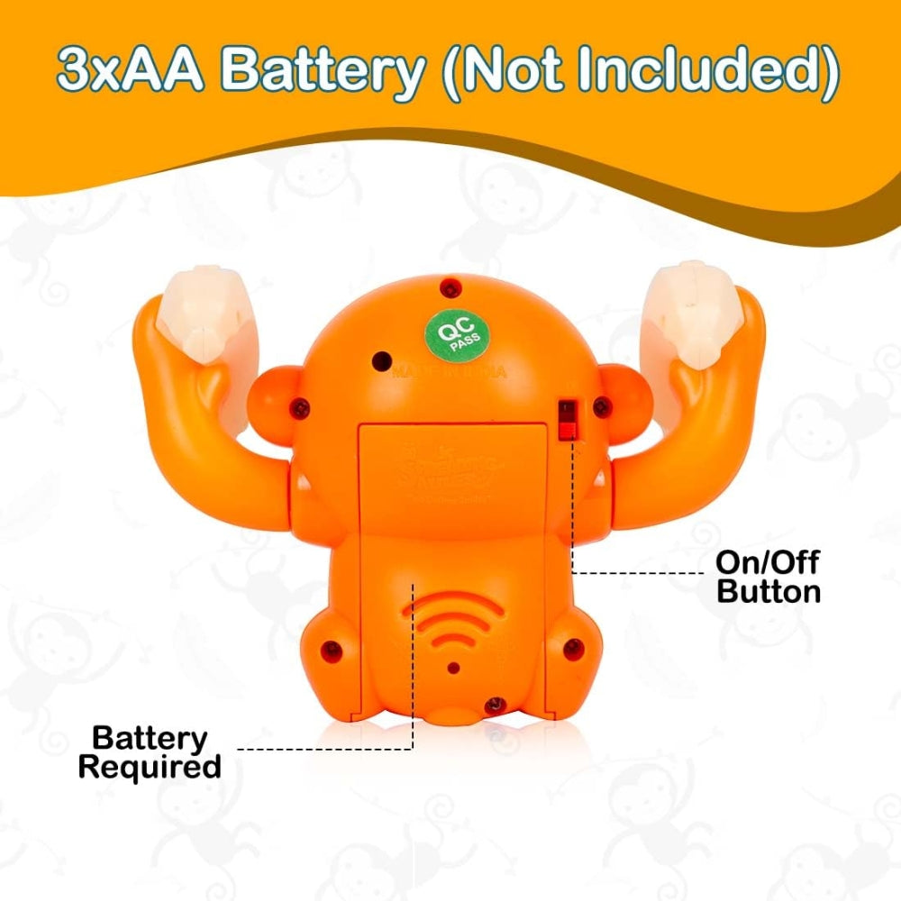 Ridhimani Dancing Monkey Musical Toy for Kids Baby Spinning Rolling Doll Tumble Toy with Voice Control Musical Light and Sound Effects with Sensor.