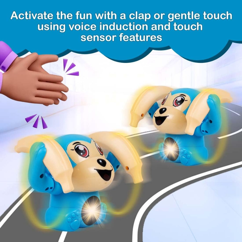 Ridhimani Dancing Monkey Musical Toy for Kids Baby Spinning Rolling Doll Tumble Toy with Voice Control Musical Light and Sound Effects with Sensor.