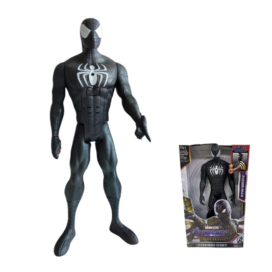 Union Legend Titan Hero Series 12-Inch Black Spiderman Action Figure Toy