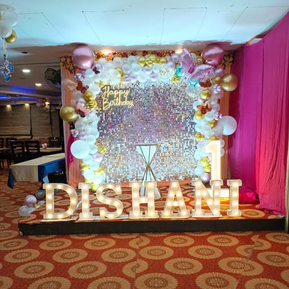 Sequin panel Decoration 1st Birtdhay