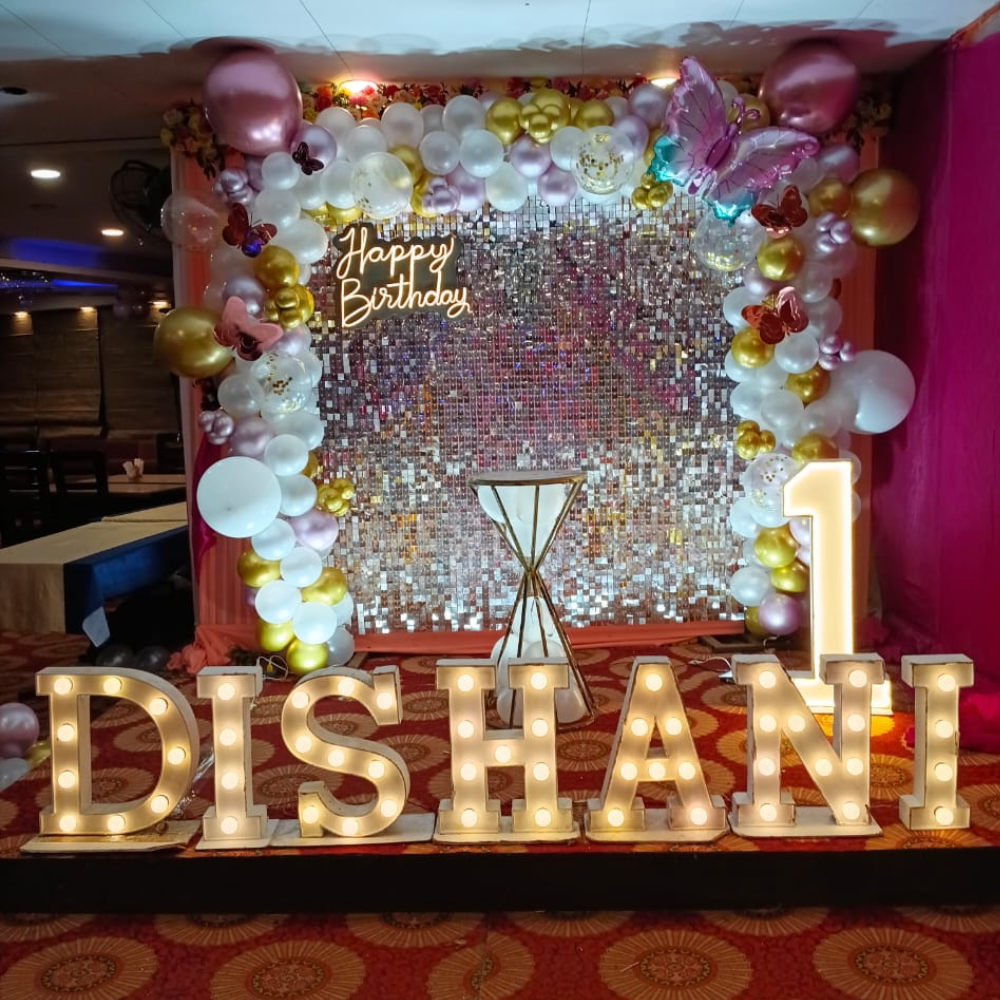 Sequin panel Decoration 1st Birtdhay