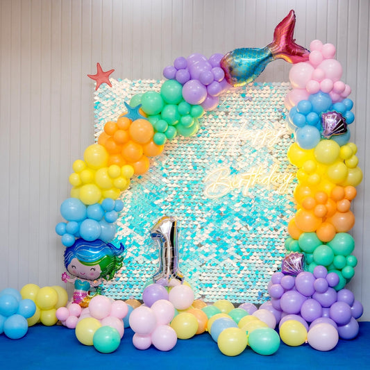 Sequin Splash Mermaid Birthday Decoration