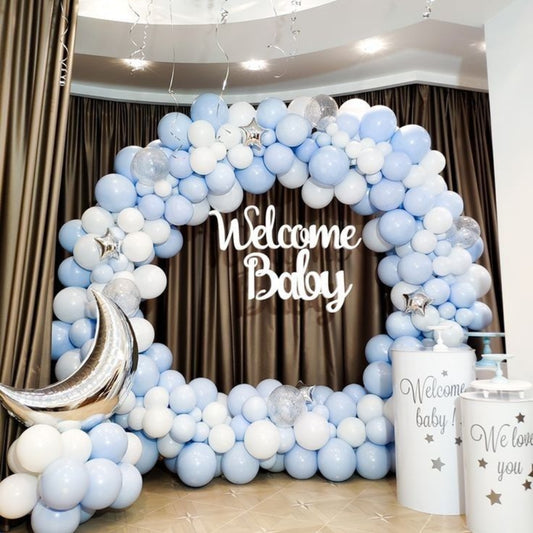 Welcome baby White & Blue