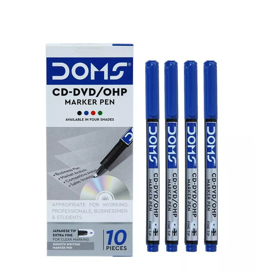 DOMS CD-DVD/OHP Marker Pen, Pack of 10