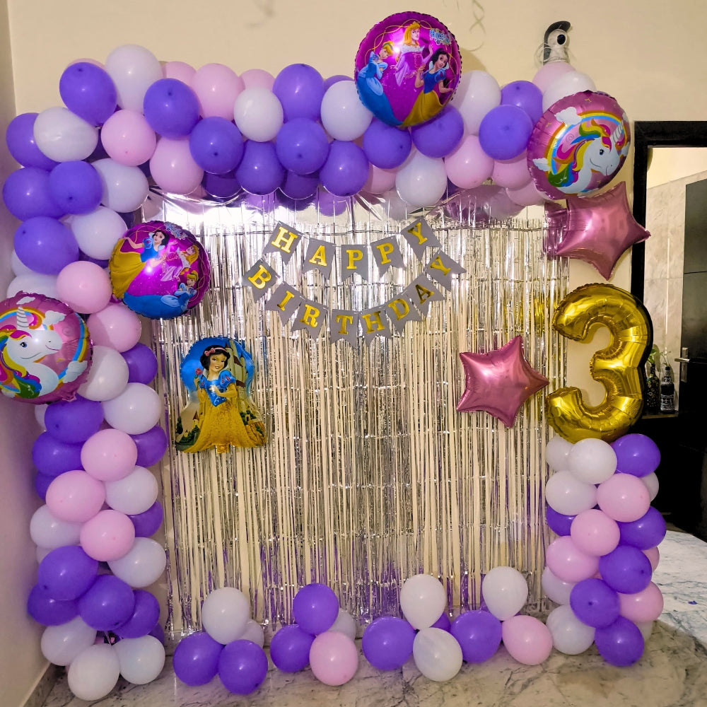 Birthday princess theme decoration
