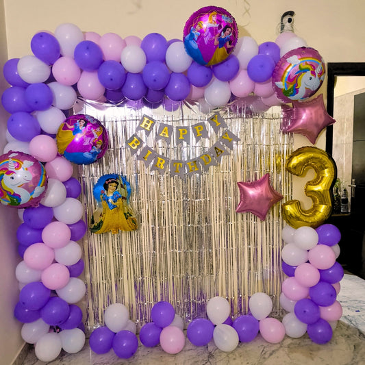 Birthday princess theme decoration