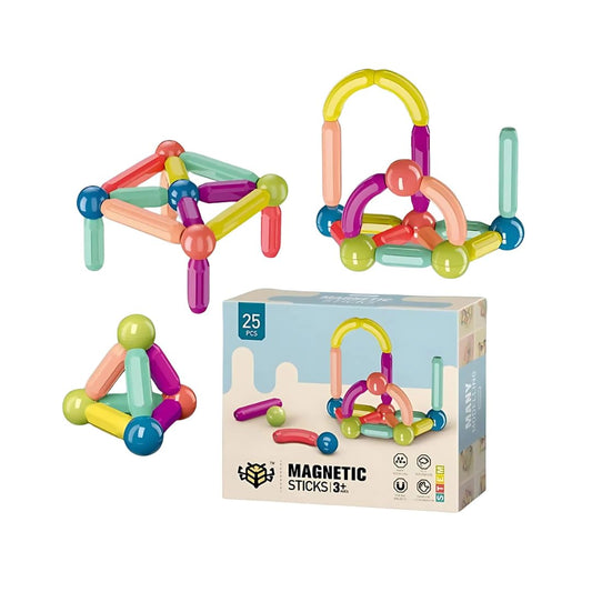 25 Pcs Magnetic Building Blocks Sticks for Kids