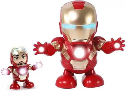 Ridhimani 360 Degree Rotating Dancing Iron Man | Dance Hero Robot | Iron Man Action Figure Musical Toy for Boys Kids