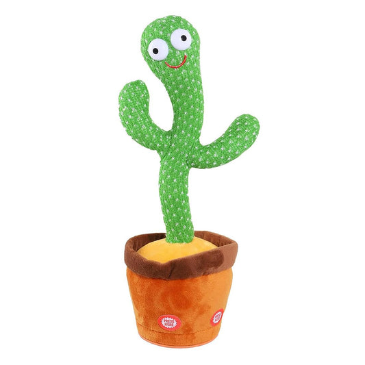 Ridhimani Dancing & Singing Cactus Plush Toy with USB Charging, Interactive Funny Cactus  (Green)