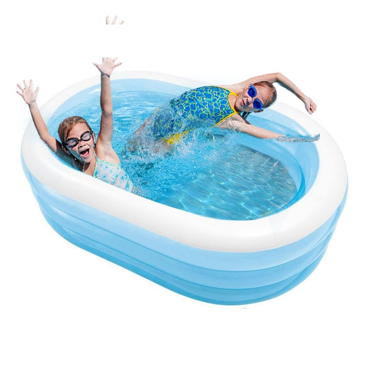 Intex 5.5 Feet Portable Inflatable Oval Shape Fun Air Water Swimming Pool For Kids