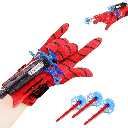 Ridhimani Spiderman Web Shooter Launcher Wrist Gloves Toy, Boys Superhero Spider Magic Gloves Role-Play Toy Cosplay