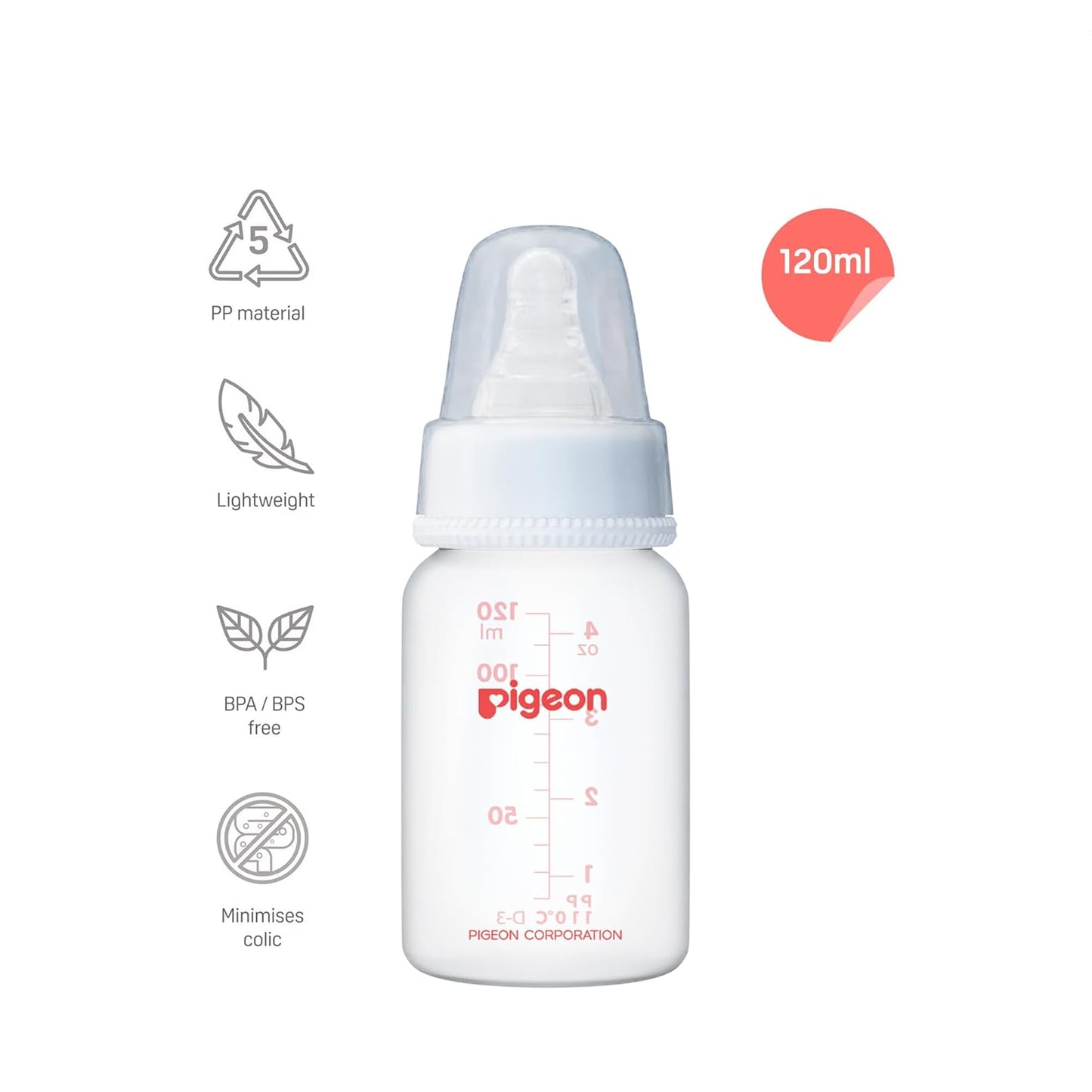 Pigeon Narrow Neck Glass Feeding Bottle Flexible PP Bottle