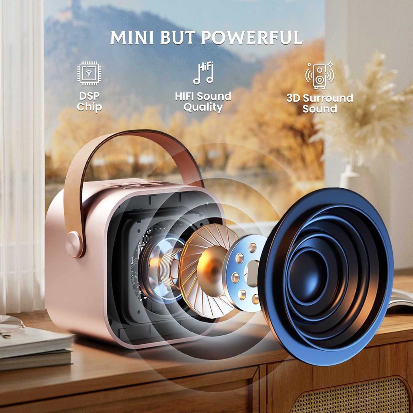 Ridhimani K12 Wireless Karaoke Bluetooth Mic with Speaker for Kids, RGB Lighting and Multi-Compatibility Modes