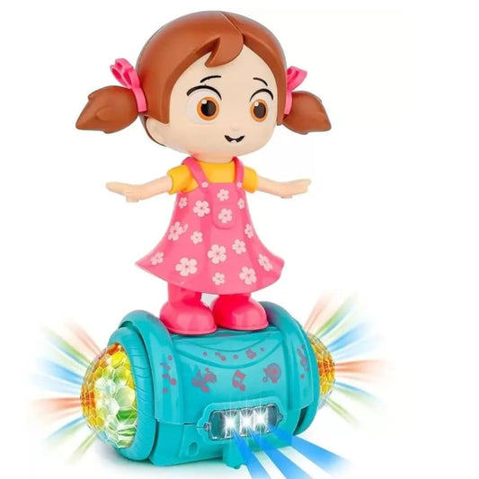 Ridhimani 360 Degree Rotating Musical Dancing Fashion Girl for Kids with 5D Light & Musical Sound & Go for Kids Early Learning Educational Toys for Kids